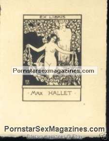 exlibris nude erotic bookplate