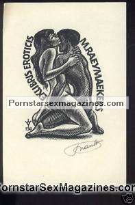 exlibris nude erotic bookplate