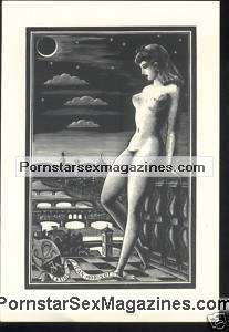 exlibris nude erotic bookplate