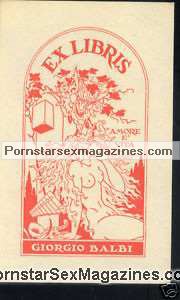 exlibris nude erotic bookplate
