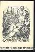 Ex Libris Bookplate Nude woman grape drinking DRAHOS